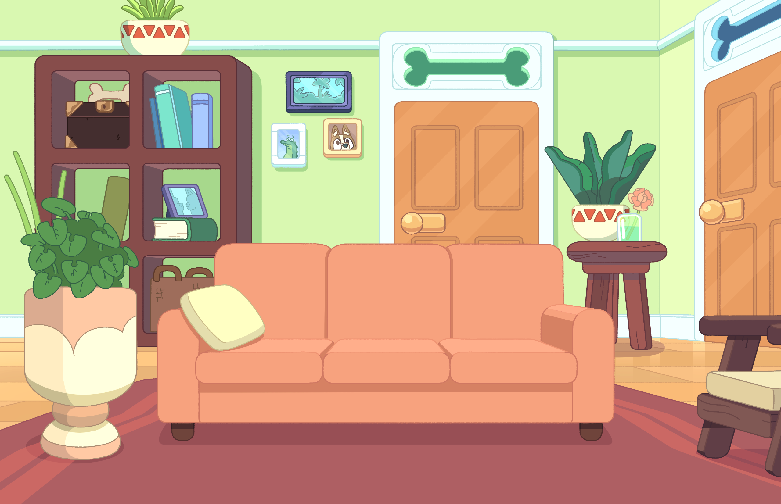 TheOdd1sOut background paint, colored in Clip Studio