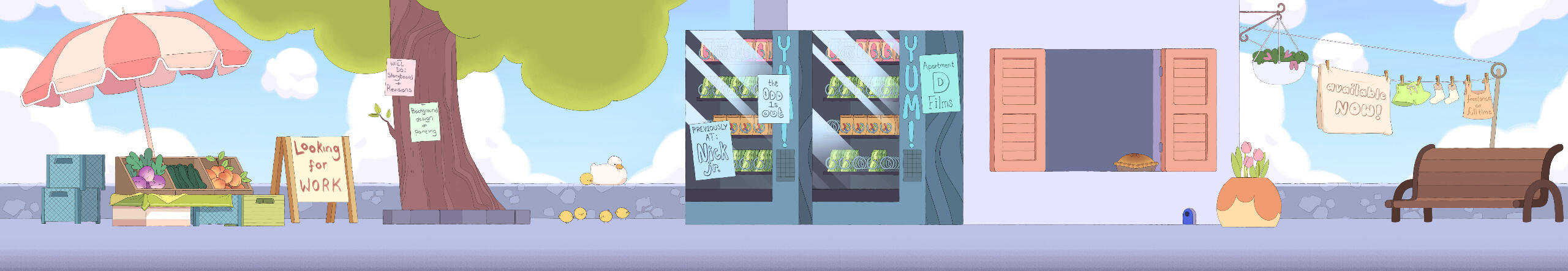 Farmer's Market background, done in Photoshop