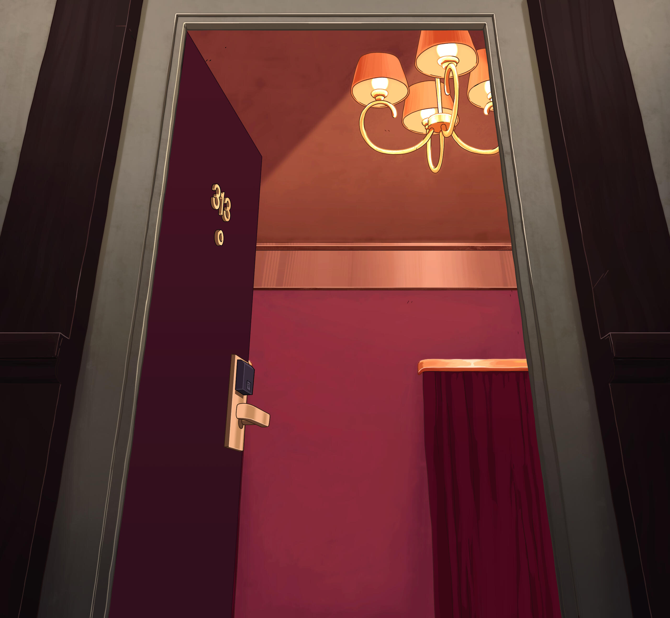 Background painting done for an animated YouTube short, done in Clip Studio and Photoshop. Background design done by Flashgitz